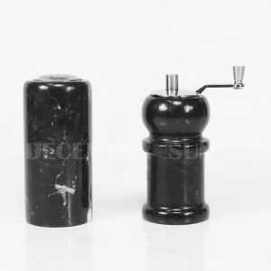 검은 대리석 소금 & 후추 세트