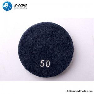 충전 금속을 가진 ZL-16KM 수지 콘크리트 연마 패드
