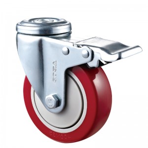 중형 듀티-빨간색 Diamand TPE 휠이있는 크롬 도금 하우징