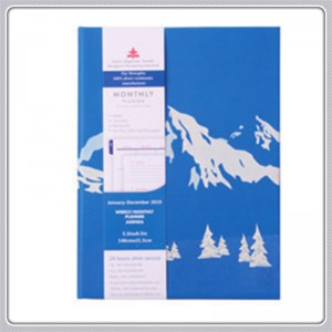 새로운 도착 가죽 커버 월간 플래너 메모장