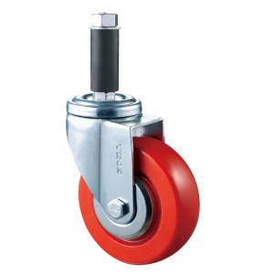 중형 듀티-빨간색 TPE 휠이있는 크롬 도금 하우징