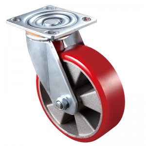 헤비 듀티-빨간색 TPE 휠이있는 크롬 도금 하우징