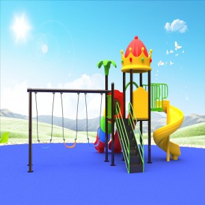 아이들을위한 아이 그네 활주 게임을 가진 옥외 크라운 지붕 놀이 집 운동장 장비