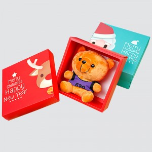 주문 크리스마스와 새해 휴일 만화 선물 상자