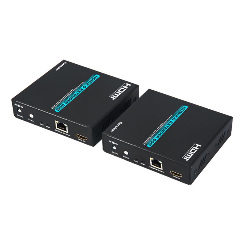 V2.0 HDMI 익스텐더 60m 단일 cat5e / 6 케이블 지원 4Kx2K @ 60Hz HDCP2.2 다중 수신기 캐스케이드