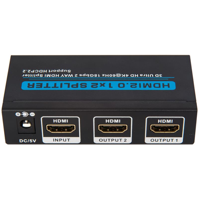 V2.0 HDMI 1x2 스플리터 지원 3D 울트라 HD 4Kx2K @ 60Hz HDCP2.2