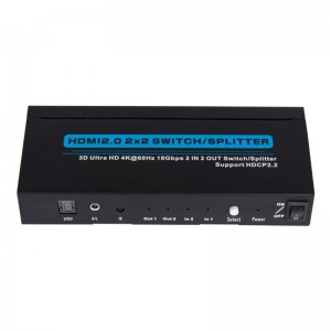 V2.0 HDMI 2x2 스위치 \/ 스플리터 지원 3D Ultra HD 4Kx2K @ 60Hz HDCP2.2