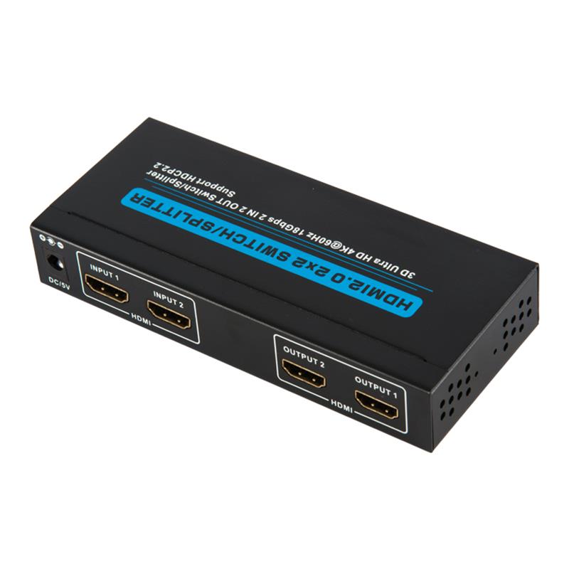 V2.0 HDMI 2x2 스위치 / 스플리터 지원 3D Ultra HD 4Kx2K @ 60Hz HDCP2.2