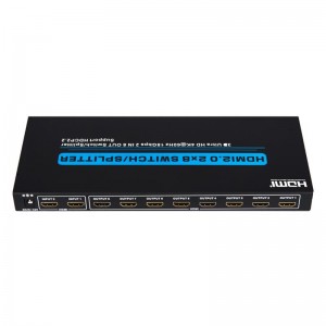 V2.0 HDMI 2x8 스위치 \/ 스플리터 지원 3D Ultra HD 4Kx2K @ 60Hz HDCP2.2