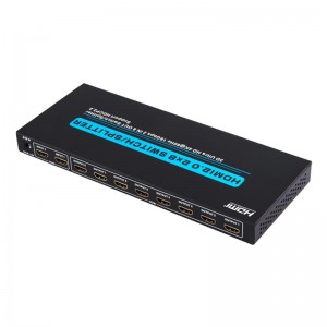 V2.0 HDMI 2x8 스위치 \/ 스플리터 지원 3D Ultra HD 4Kx2K @ 60Hz HDCP2.2