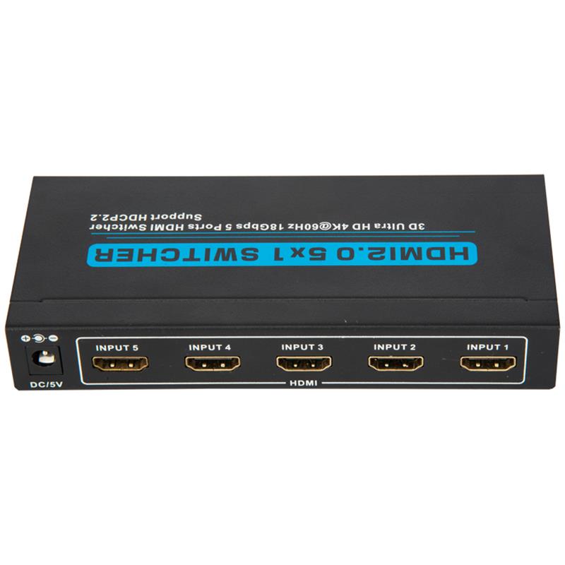 V2.0 HDMI 5x1 스위처 지원 3D 울트라 HD 4Kx2K @ 60Hz HDCP2.2