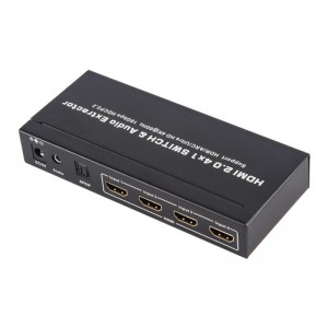 V2.0 HDMI 4x1 스위처 및 오디오 추출기 지원 ARC 울트라 HD 4Kx2K @ 60Hz HDCP2.2 18Gbps