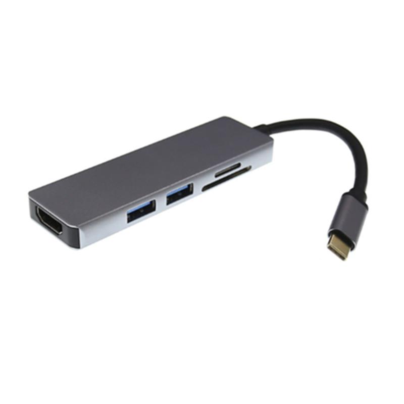 HDMI + 2 x USB 3.0 + SD 카드 리더 허브에 USB 유형 C