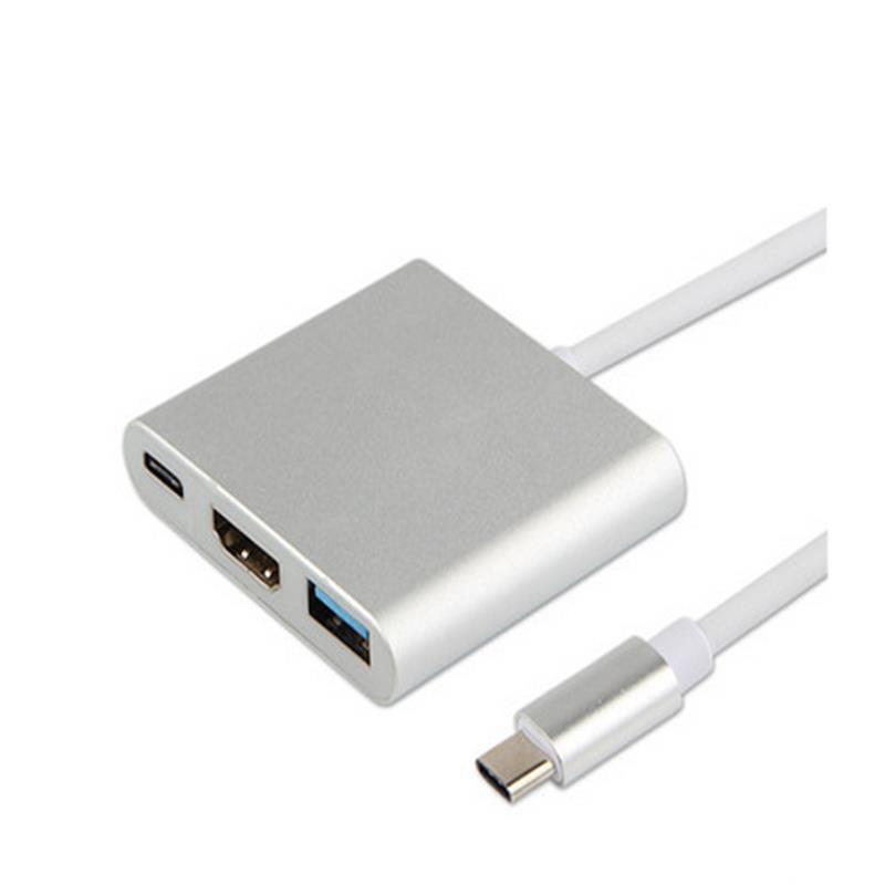 HDMI + USB 3.0 + 유형 C 허브 어댑터에 USB 유형 C