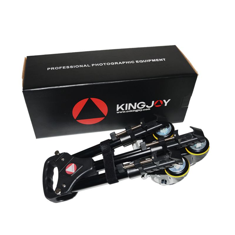 Kingjoy Professional 헤비 듀티 세 바퀴 비디오 삼각대 돌리 슬라이더 VX-600 다른 삼각대 액세서리