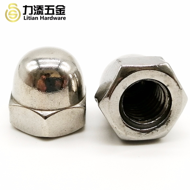 일류 DIN1587 광택 M3-M12 스테인리스 육각 캡 너트