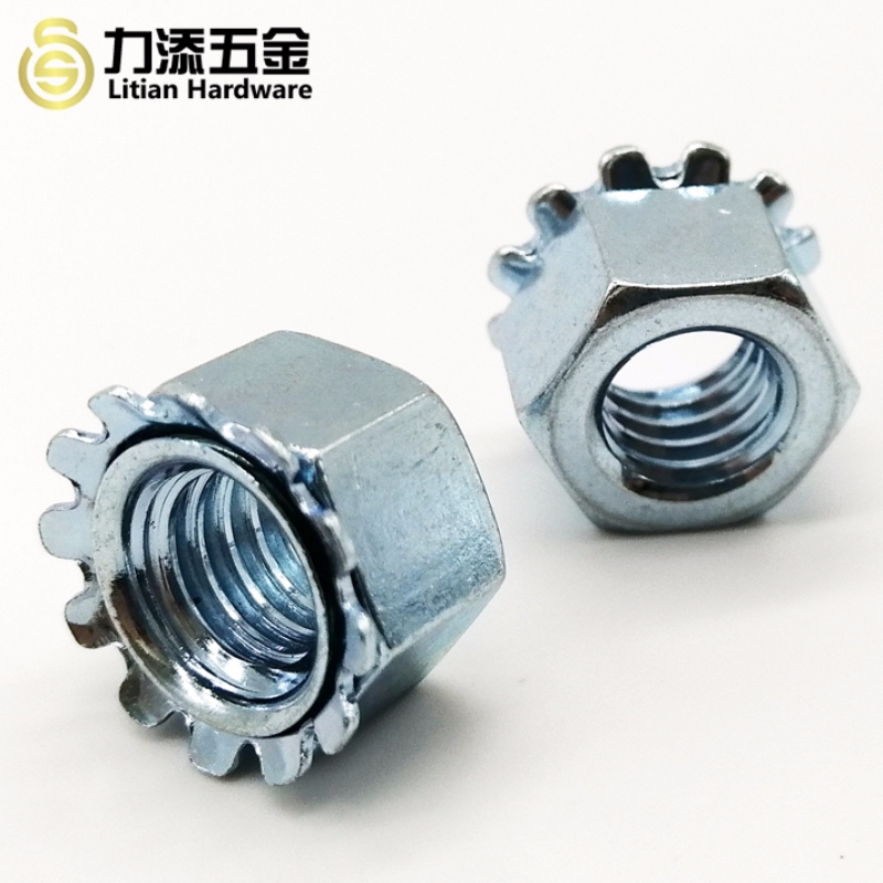 통신용 일류 탄소강 아연 도금 M3-M12 Keps Nut