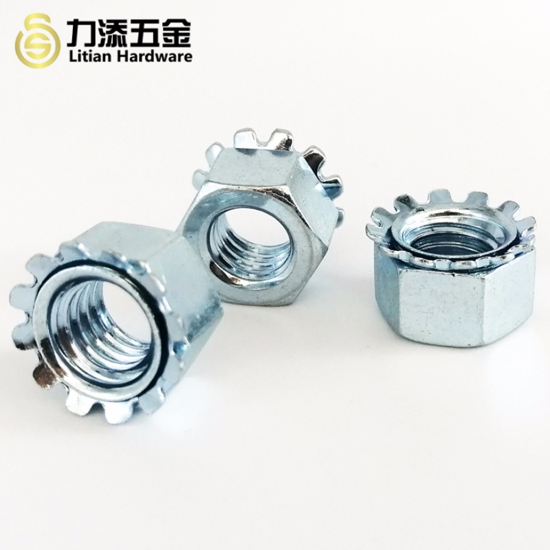 통신용 일류 탄소강 아연 도금 M3-M12 Keps Nut
