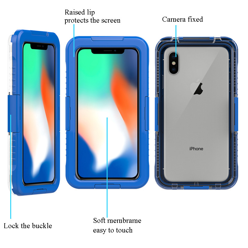 방수 전화 케이스 iPhone XS Max Wterproof 모바일 케이스 Lifeproof Case (Blue)