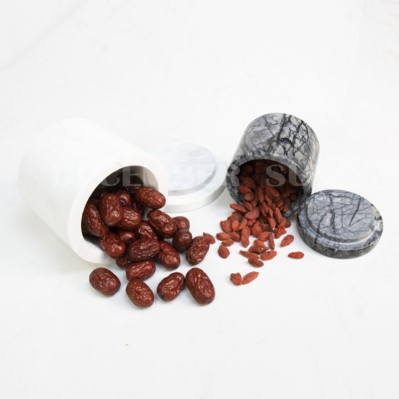 뚜껑 주방 용품 가정 용품 대리석 항아리