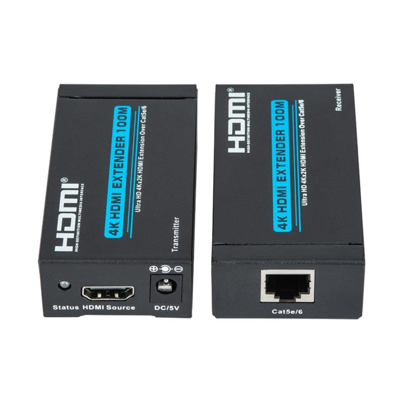 V1.4 4K HDMI 확장기 100m, 단심 5e/6 케이블 지원 초고청 4Kx2K/30Hz