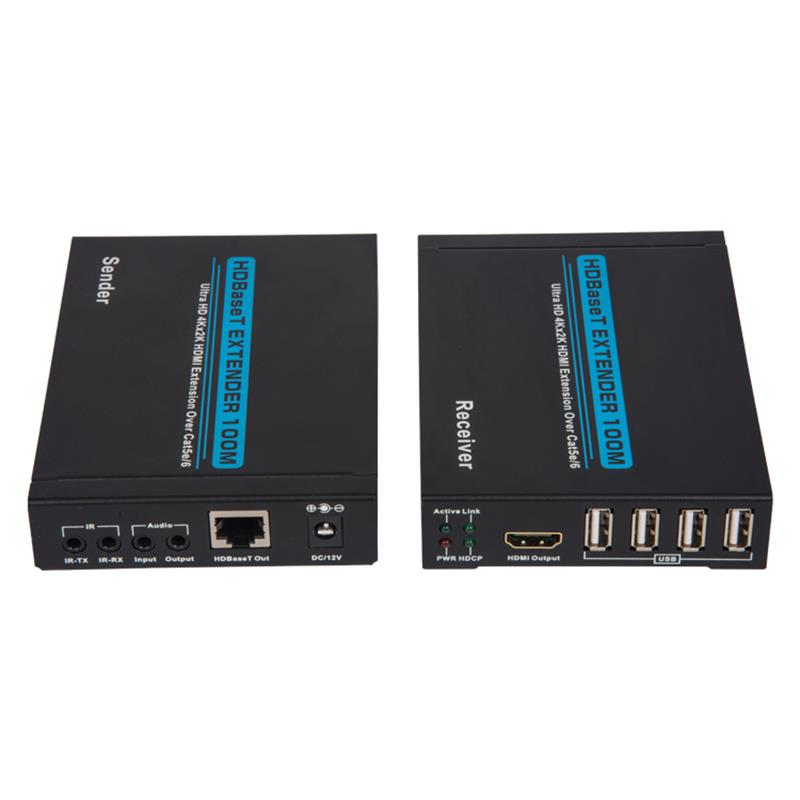 V1.4 4K HDBaseT HDMI KVM 확장기 100m, 4Kx2K/30Hz 아래 5e/6 케이블을 통해 100m