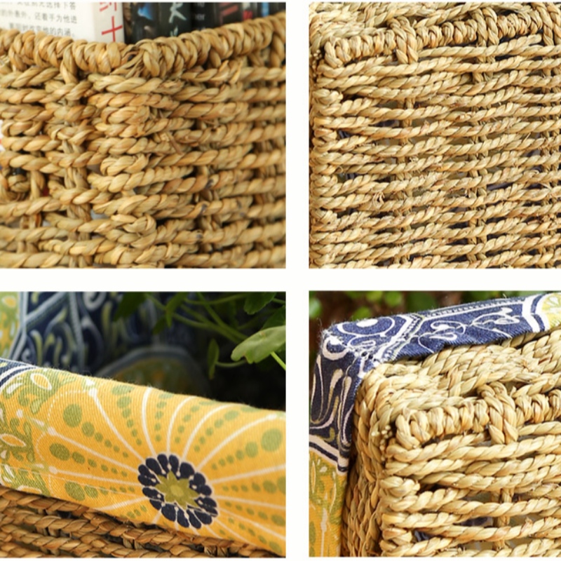 일렬로 세워진 침실 저장 바구니