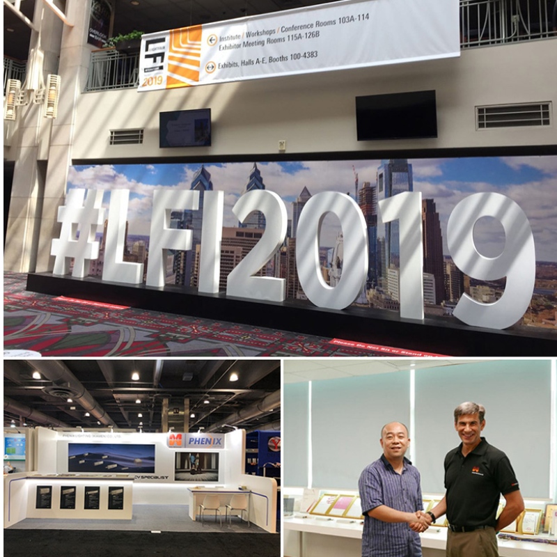 피닉스 조명 지분 유한회사(Phenix Lighting paticipates in LIGHTFAIR 이상) 2019, 5439호 전시 마이크 황피닉스 조명 주식회사(McWon Phenighting Co) 브랜드가 정식 출시됐다.