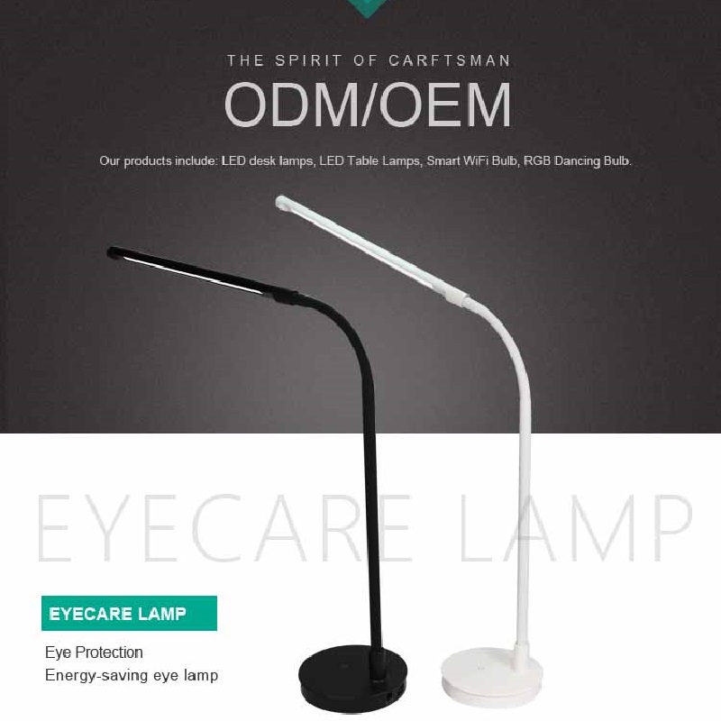 518 LED 스탠드 검은색 스탠드 금속 LED 읽기 등대 유연성 목부 케어 일광등