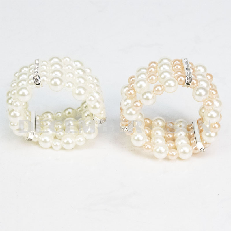 Wholesale 아름다운 광택 진주 냅킨 링