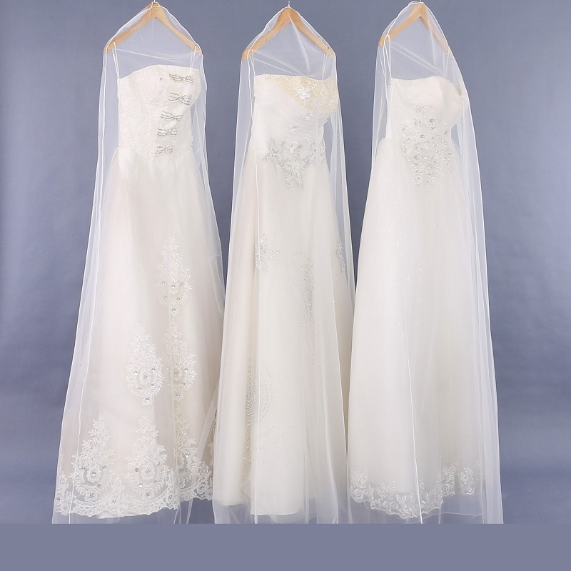 SGW10 Organza는 여자 복장을위한 결혼 예복 신부 드레스 의복 부대를 맑게합니다
