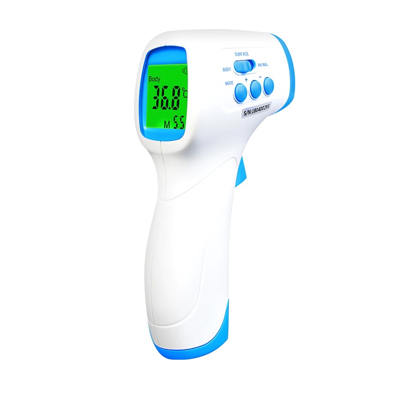 디지털 방식으로 적외선 아기 온도계 LCD 몸의 접촉이없는 총 유형 IR 이마 몸 표면 온도 검사자