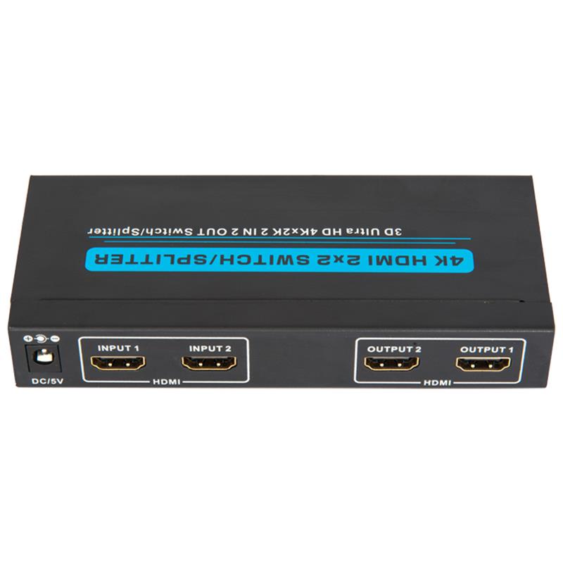 4K / 30Hz HDMI 2x2 스위처 / 스플리터 지원 3D Ultra HD 4Kx2K / 30Hz
