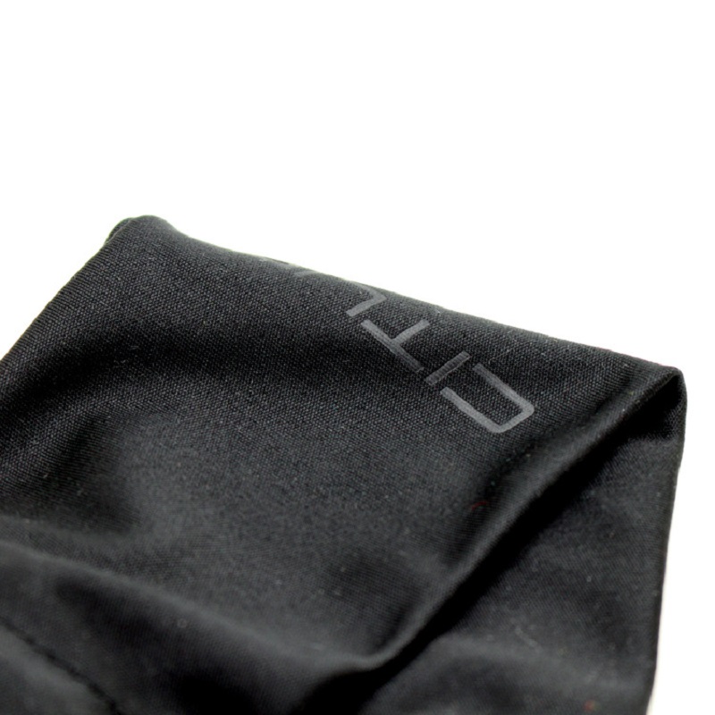 SGS46 초세섬유 정제 로고 소프트 선글라스 포켓 검은색 스트랩 소세섬유 주머니