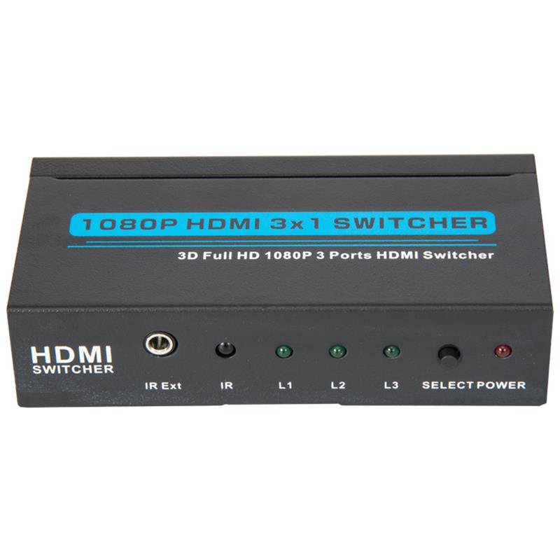 V1.3 HDMI 3x1 스위처 지원 3D Full HD 1080P