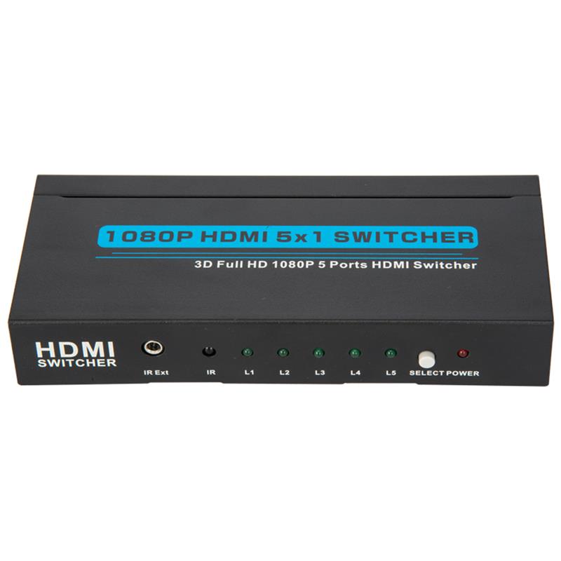 V1.3 HDMI 5x1 스위처 지원 3D Full HD 1080P