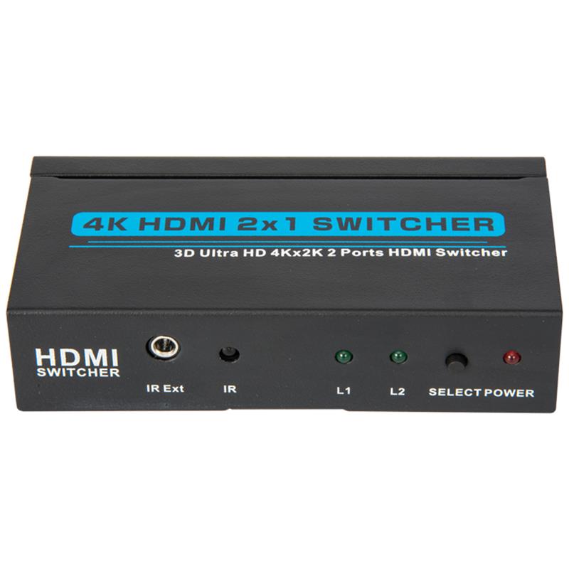 V1.4 4K / 30Hz HDMI 2x1 스위처 지원 3D 울트라 HD 4K * 2K / 30Hz