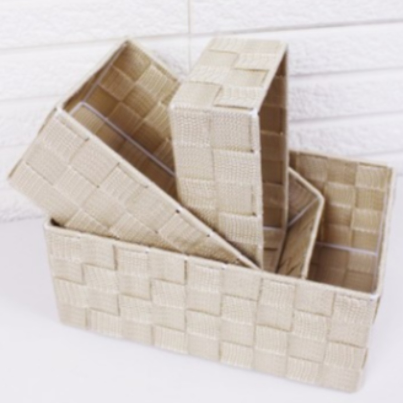 수제 짠 폴리 프로필렌 직물 바구니