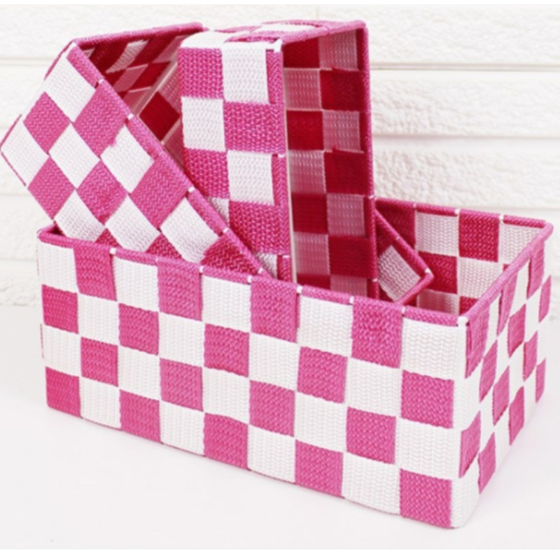 수제 짠 폴리 프로필렌 직물 바구니