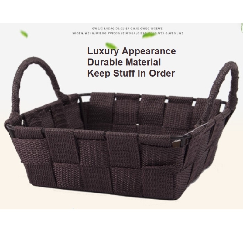 수제 짠 폴리 프로필렌 직물 바구니