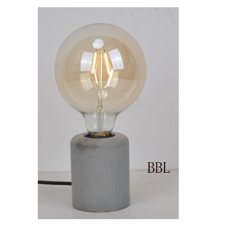 작은 기둥 콘크리트 기반의 테이블 램프