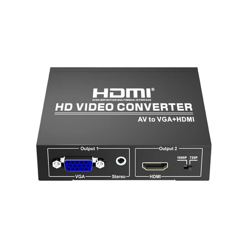AV-VGA + HDMI 컨버터 업 스케일러 720P / 1080P