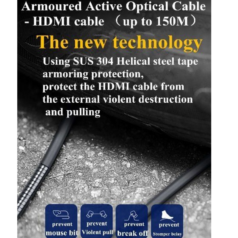 HDMI AOC 갑옷 케이블 지지대60hz 때 4K.18G 원호 형 3D 실외 멀티미디어 디 스 플레이