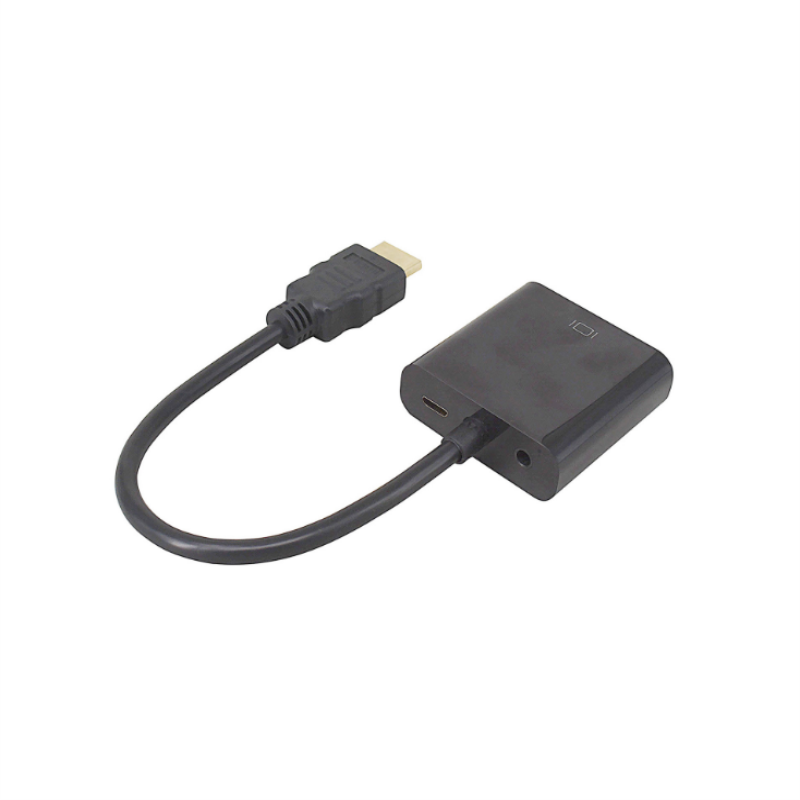 10100P HDMI 에서 VGA 15cm 케이블, 3.5 mm 음성, 미니 USB 충전
