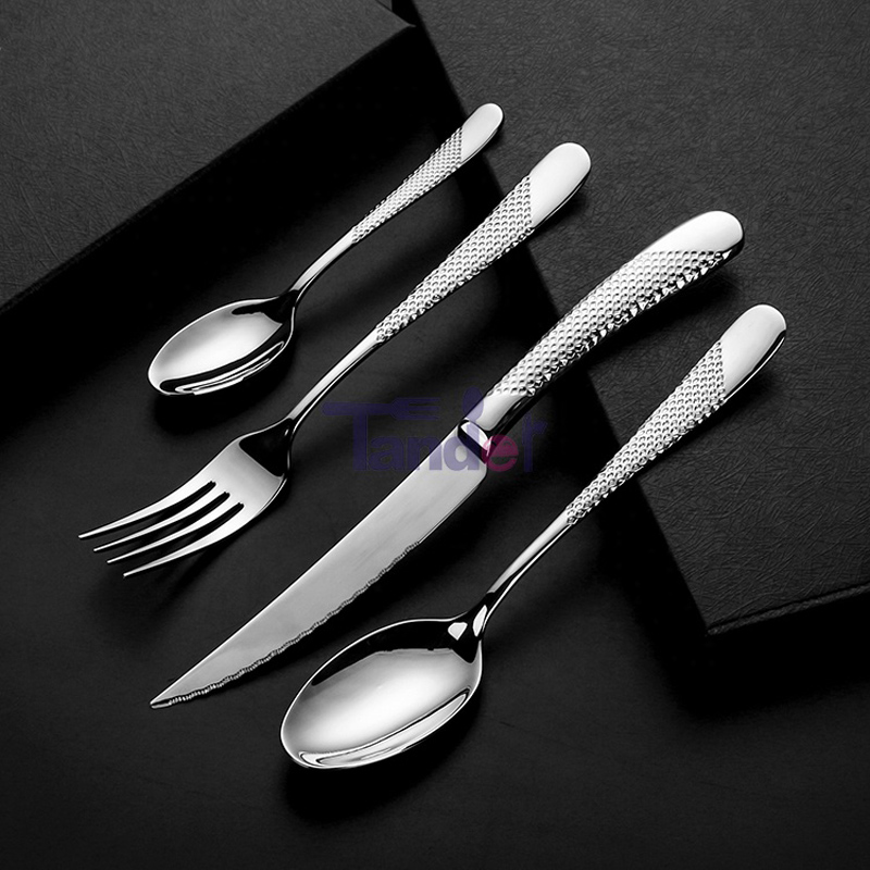 높은 거울 광택 18/8 flatwareroyal 웨딩 스테인레스 스틸 칼 세트