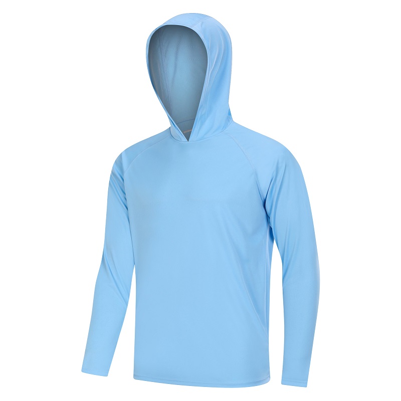 남자 UPF 50 + 태양 보호 까마귀 티셔츠 긴 소매 등반 실행 운동 셔츠 사용자 지정