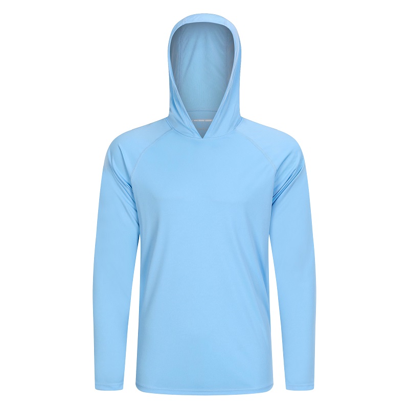 남자 UPF 50 + 태양 보호 까마귀 티셔츠 긴 소매 등반 실행 운동 셔츠 사용자 지정
