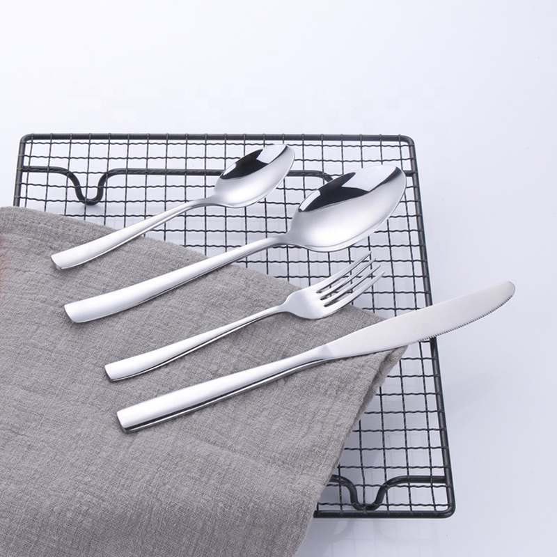 Morden 19PCS 심플 / 클래식 디자인 거울 광택 금속 식기류 세트