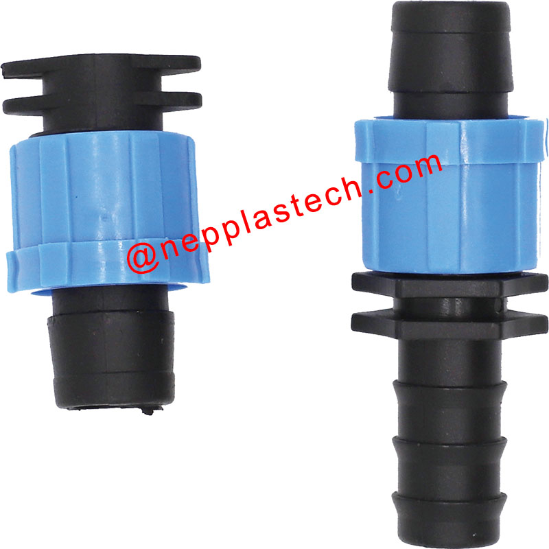 농업 농장 식물 드립 물 관개 구성 요소 Dn16mm 드립 테이프 커넥터