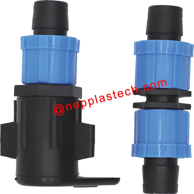 농업 농장 식물 드립 물 관개 구성 요소 Dn16mm 드립 테이프 커넥터